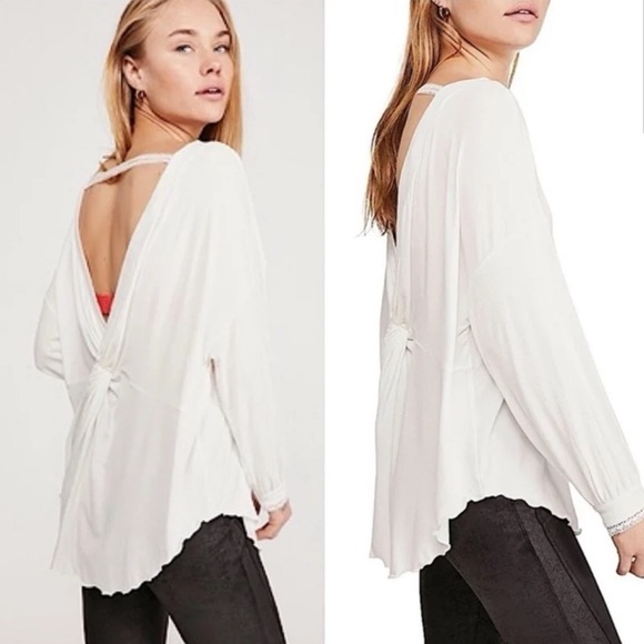 Free People Shimmy Shake Oversized Ribbed Tunic Top Alpine Ivory
Size XS -Large - Picture 2 of 12